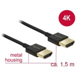 Delock HDMI kábel HDMI-A, HDMI-A, 84772 4K HDMI kábel