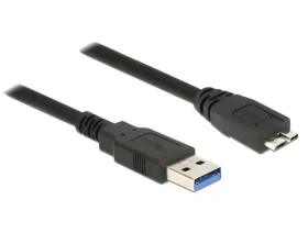 DeLock USB-A - Micro-USB B čierna / USB kábel / USB 3.2 Gen 1 / 5 Gbit / s / 2 m (85074)