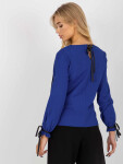 Dámska blúzka LK-BZ-506877.15x Kráľovská modrá s čiernou - FPrice XL-42 Královská modř