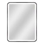 HOPA - Zrkadlo s LED osvetlením BORKEN BLACK OLNZBOR6080B