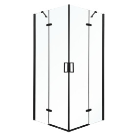 KERRA - Sprchovací kút Flow 80 Čierny (bez vaničky) 5907548117847