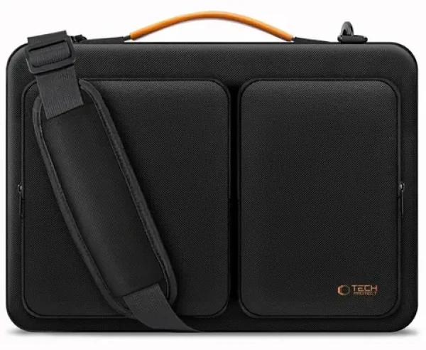 Tech-Protect Defender Bag 13-14" čierna / oranžová / Taška pre notebook