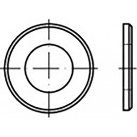 Podložka 17 mm 30 mm ocel 250 ks TOOLCRAFT TO-6853680; TO-6853680