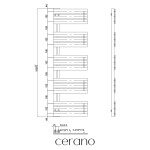 CERANO - Kúpeľňový radiátor Theo - L/P - asymetrické pripojenie 50mm - 812W - čierna matná - 1600x500 mm CER-429655