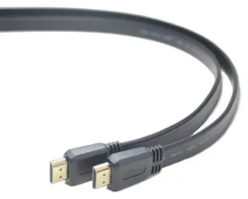 PremiumCord HDMI High Speed + Ethernet 1,5m (kphdmep015) / Plochý kábel / Pozlátené konektory (kphdmep015)