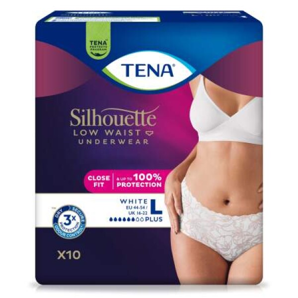 TENA Silhouette plus biela L 10 ks