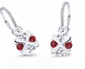 Cutie Jewellery Nežné detské náušnice z bieleho zlata C2753-10-X-2 biela