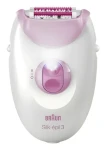 Braun Silk-épil 3 SE3-000 ružová / Epilátor / suché holenie / 2 rýchlosti / 20 pinziet / sieťové napájanie (100002202404)