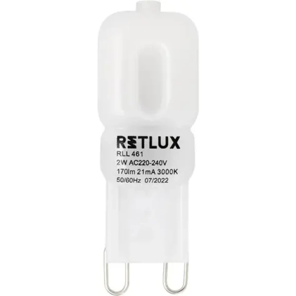 Retlux RLL 461 G9 2W LED / 170 lm / 3000K - teplá biela (8590669331031)
