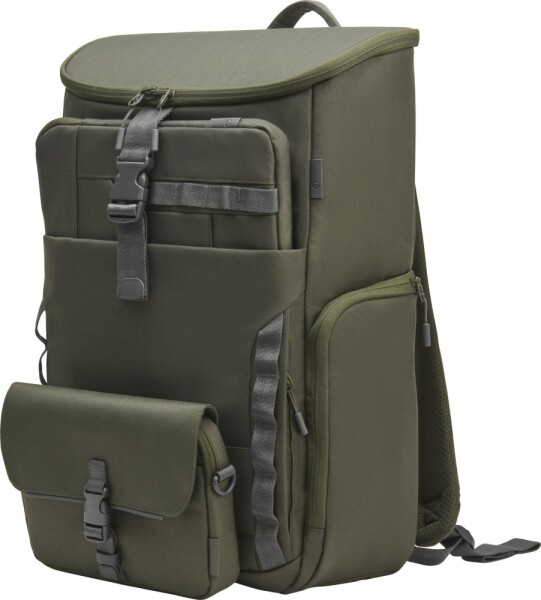 HP HP Modular 15.6 Backpack, 3-in-One (RFID Pouch, Backpack, Sleeve), Water Resistant with Rain Cover, Cable Pass-through, 27 Liter Capacity - Dark Olive Green