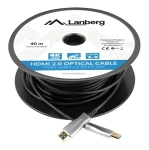 Lanberg CA-HDMI-20FB-0400-BK / Optický kábel HDMI / M/M / 40m / V2.0 / 4K / AOC (CA-HDMI-20FB-0400-BK)