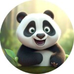 Jedlý papier panda v lese 19,5 cm - PICTURE - PICTURE
