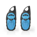 Nedis Walkie-Talkie Set modrá / 2x vysielačka / 2 slúchadlá / 3 kanály / Až 3 km / PTT / Až 3 hodiny (WLTK0300BU)
