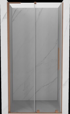 MEXEN/S - Velar L posuvné sprchové dvere 110, transparent, meď kartáčovaná 871-110-003-01-65