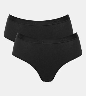 Dámske nohavičky GO Casual Midi 2P - BLACK - black 0004 - SLOGGI BLACK XS