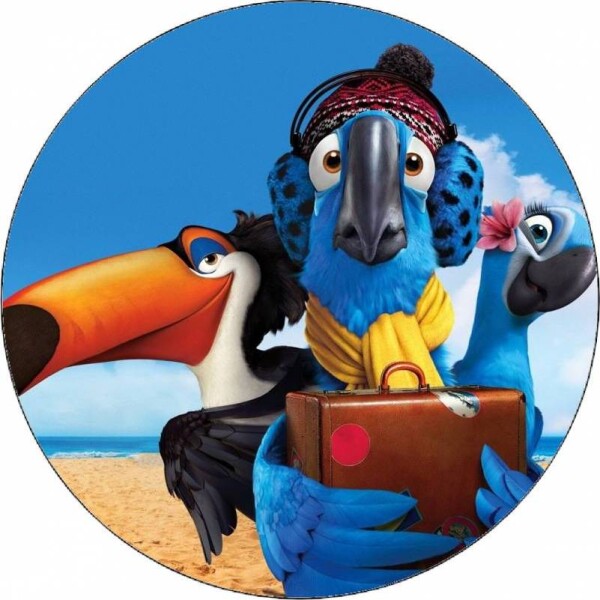 Jedlý papier Rio 2 – papagáj Rio a priatelia, 19,5 cm - Pictu Hap