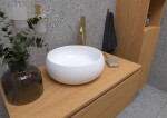 Umývadlo na dosku SAT Feel 36x36 cm matné bez prepadu SATUMFEEL3636M SATUMFEEL3636M