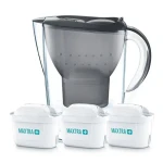 Brita Marella čierna + 3x filtre / filtračná kanvica na vodu / 2.4l / filter: Maxtra + Pure Performance (1039274)