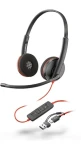 Poly Blackwire 3220 čierna / Náhlavná súprava / mikrofón / dve slúchadlá / USB-C/A (8X2J9A6)