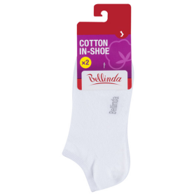 Dámske krátke ponožky páry COTTON IN-SHOE SOCKS 2x BELLINDA biela