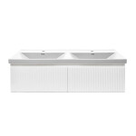 Kúpeľňová skrinka s umývadlom SAT Evolution 118x30x44, 8 cm biela mat SATEVO120WMU4 SATEVO120WMU4