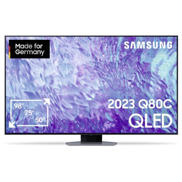 Samsung SAMSUNG GQ-55Q80C, QLED TV - 55 - silver, UltraHD/4K, SmartTV, WLAN, Bluetooth, HDR, FreeSync, 100Hz panel