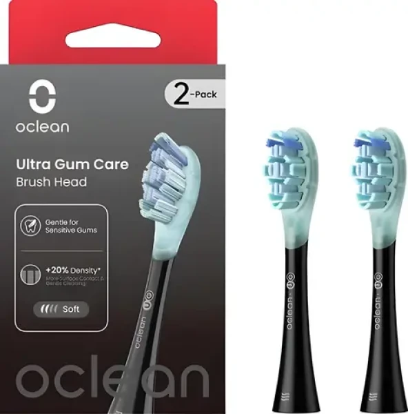Oclean Ultra Gum Care Brush head UG02 čierna (2ks) / Univerzálna náhradná hlavica pre kefky Oclean (UG01)