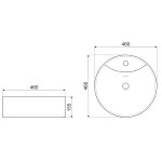 KERRA - Umývadlo na dosku KR-138 MARBLE BL/G 5907548118431