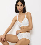 AMOURETTE - Limitovaná edícia čipkovanej podprsenky s kosticami značky Triumph WHITE 75D