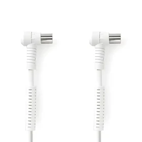Nedis Koaxiálny kábel biela / Kábel / IEC (Koax) zástrčka - zásuvka / 3 m / 4X tienenie / 75 Ohm / 120 dB (CSGL40120WT30)