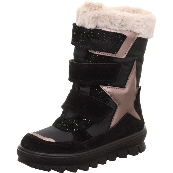 Dievčenské zimné topánky FLAVIA Black/Beige GTX Superfit 1-000226-0000 - 28