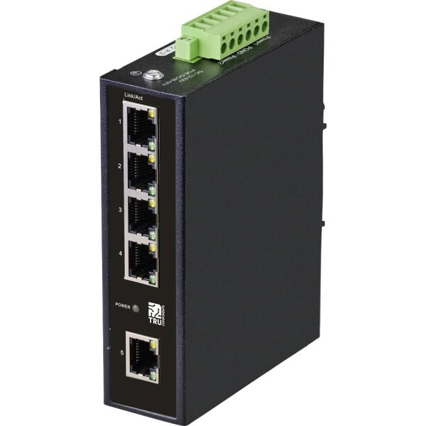 TRU COMPONENTS priemyselný ethernetový switch 1 + 4 porty 10 / 100 MBit/s; TC-9744164