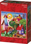 ALIPSON Štvorcové puzzle Mačacie slnko