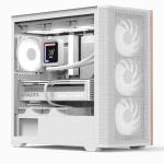 AeroCool D301A-G-WT-V2 biela, drevo / PC skriňa / Mini Tower / Micro ATX / 2x USB-A 3.2 / USB-C / bez zdroja (ACCS- MA03043.21)
