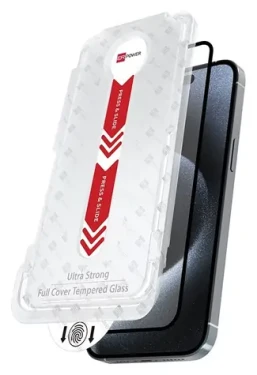 ER GLASS FC iPhone 16 Pro Max 6,7" / Ochranné sklo / Full Cover / Tvrdené 9H / Easy Install (ERGSFCBAPIP16PM67)