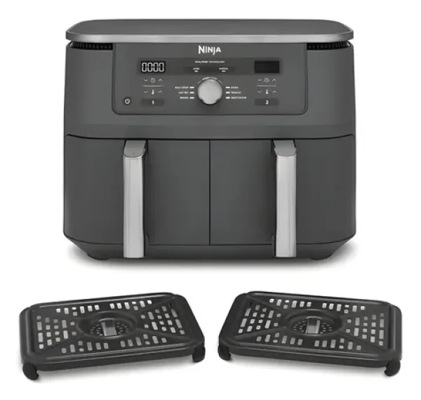 Ninja DZ400EU šedá / Teplovzdušná fritéza / 2470 W / 2x 4,75 l / 6 programov / 2 koše (DZ400EU)