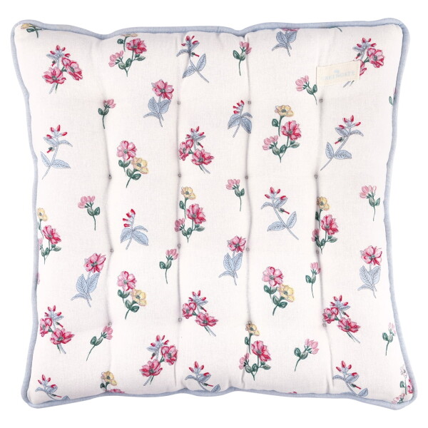 GREEN GATE Sedák na stoličku Portia White 40 x 40 cm