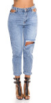 Sexy Mom Fit Highwaist Jeans mit Cut-Outs denimblue