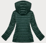 Zelená prošívaná bunda s kapucí (7218BIG) Barva: odcienie zieleni, Velikost: 46