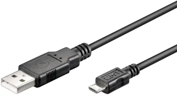 MicroConnect kábel USB2.0 A (M) - microUSB B (M) 0.6m čierna / 480Mbit/s (USBABMICRO0,60)