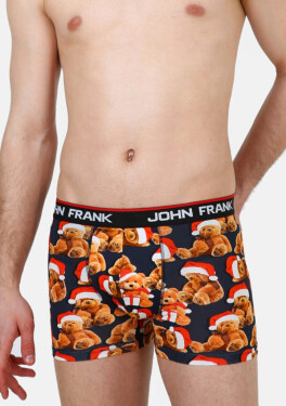 Pánske boxerky John Frank JFBD08 M Tm. modrá