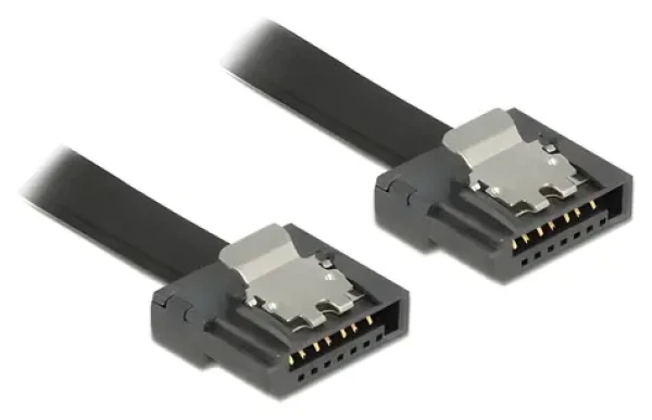 DeLock SATA III FLEXI čierna / Kábel / SATA - SATA / 1 m / 6 Gbit/s (83843)