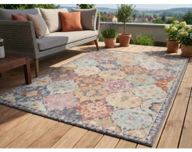 Vonkajší koberec Salsa 120x170 cm, orientálny farebný%