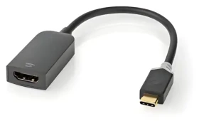Nedis USB-C - HDMI adaptér Antracit / Adaptér / USB 3.2 Gen 1 / 4K 60Hz / Pozlátené konektory / 0,2 m (CCBW64652AT02)