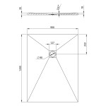 POLYSAN - TRENECA sprchová vanička z liateho mramoru s možnosťou úpravy rozmeru 120x90cm, biela matná 84307.11