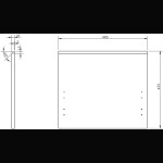 MEXEN/S - Rivel kúpeľňová skrinka pod umývadlo 50 cm s doskou, 1 šuplík, reliéf, šedá mat 91A20-05047-1-BFC62