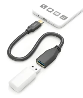 HAMA USB-C na USB-A OTG čierna / Redukcia / 5 Gbps / 15 cm (201605)