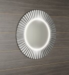 SAPHO - PRIDE STRIP guľaté zrkadlo s LED osvetlením v ráme, priemer 90cm, strieborná PD952