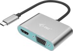 I-TEC USB-C - HDMI - VGA strieborný (C31VGAHDMIADA)