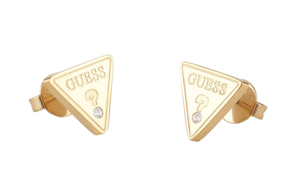 Guess Moderné pozlátené náušnice s kryštálmi Studs Party JUBE02168JWYGT/U